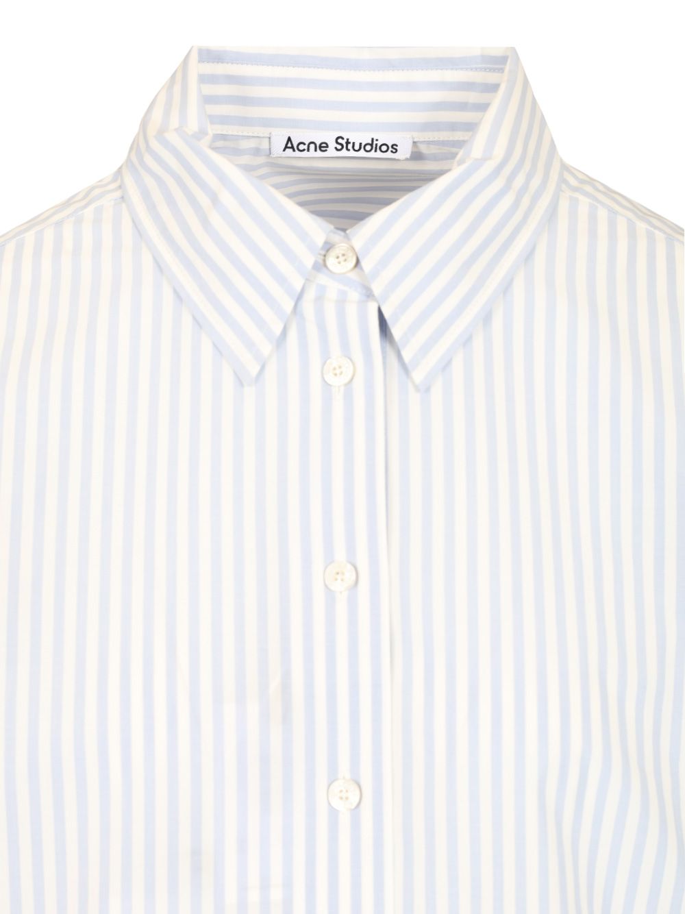 Acne Studios Striped Cropped Shirt Shirts - Blu | 8d0aa694edd9fb8bd4cf65ebb9824771695fee98