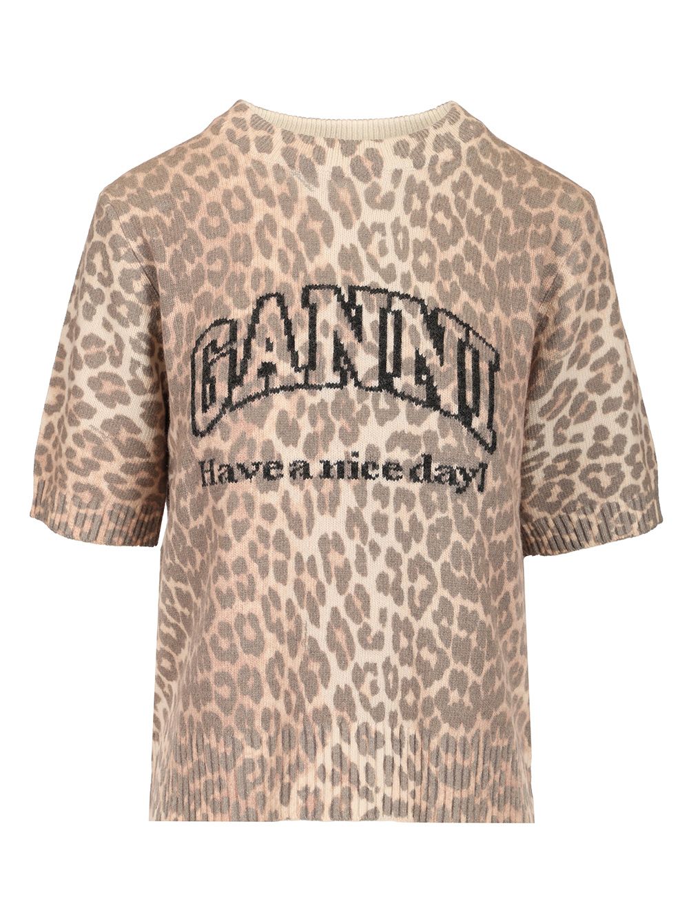 Ganni Leopard Print T-Shirt - Animalier | d55a742a4518820ce9964f0878bece2756764945