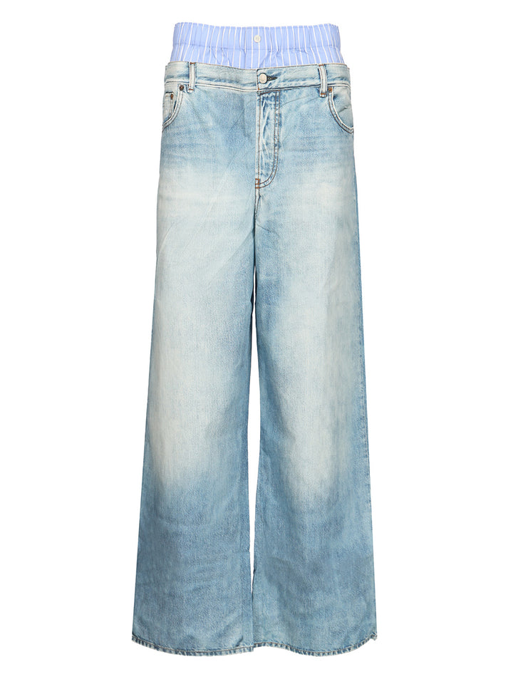 Acne Studios Trompe-L'oeil Print Trousers Jeans - Blu | 138e04161784d632b98a0edad4111dc7099111cf