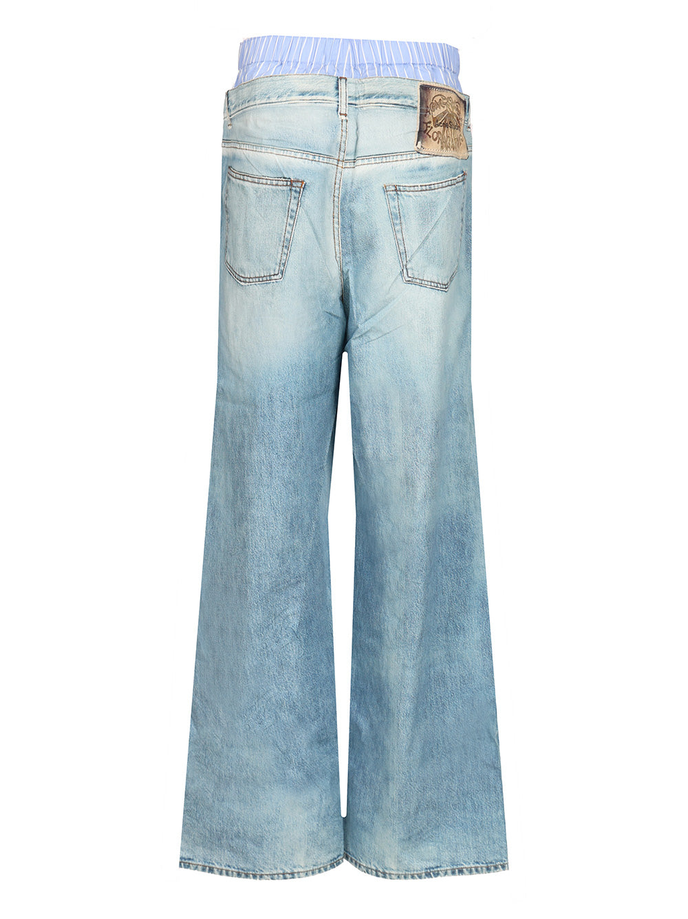 Acne Studios Trompe-L'oeil Print Trousers Jeans - Blu | 56fadcebd8a2df53802052e977e623471bf97f52