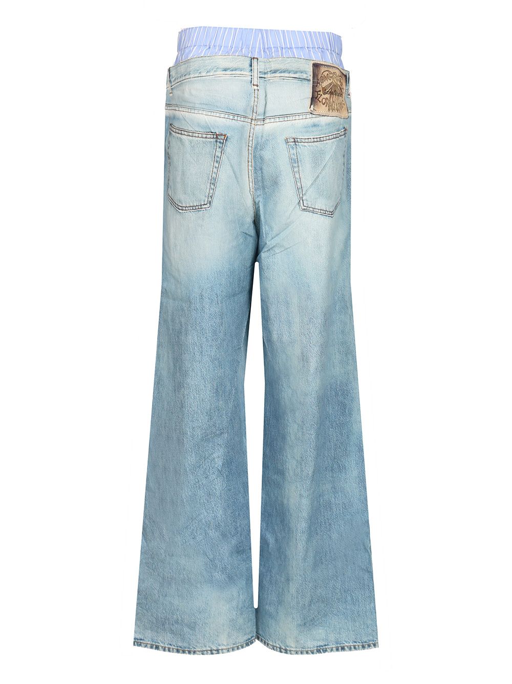 Acne Studios Trompe-L'oeil Print Trousers Jeans - Blu | 5ae9799b373a6267087afc52e7b9a1021154259c
