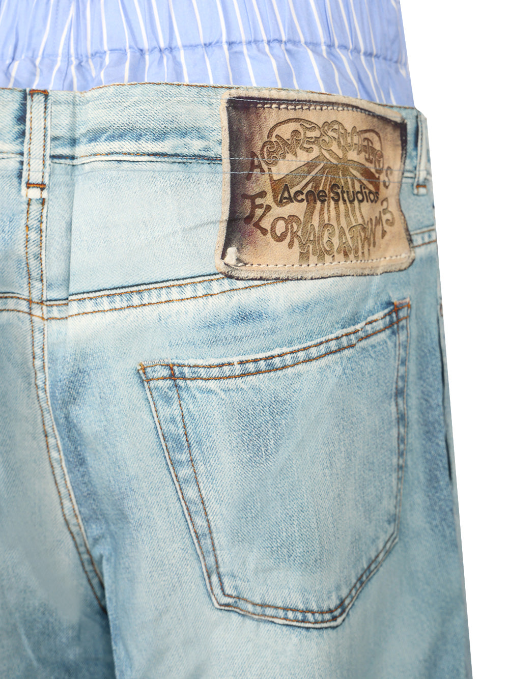 Acne Studios Trompe-L'oeil Print Trousers Jeans - Blu | 45c01f976c51954a0c83df4eed98e1f43b7812c7