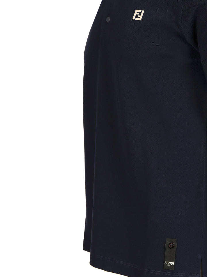 Fendi Piquet Polo Polo shirt - Blu | 0a8aaaf37e012c3440ad0d4ac0a59b2dba153c69