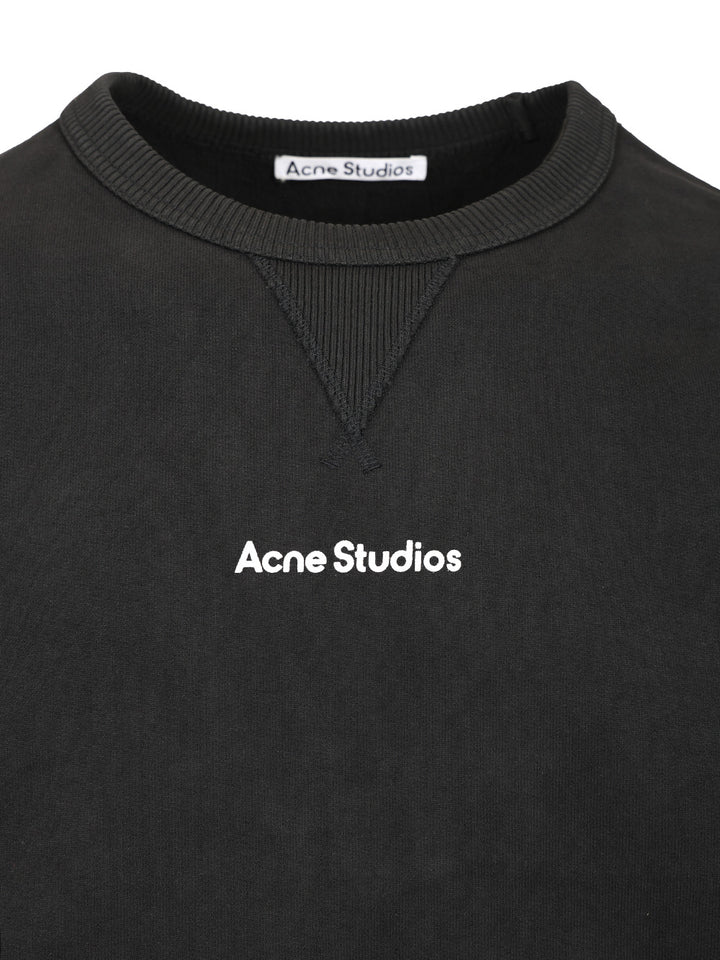 Acne Studios Cotton Sweatshirt Sweatshirts - Nero | 18b8f89f7449984c68cc6621539c308f95df2115
