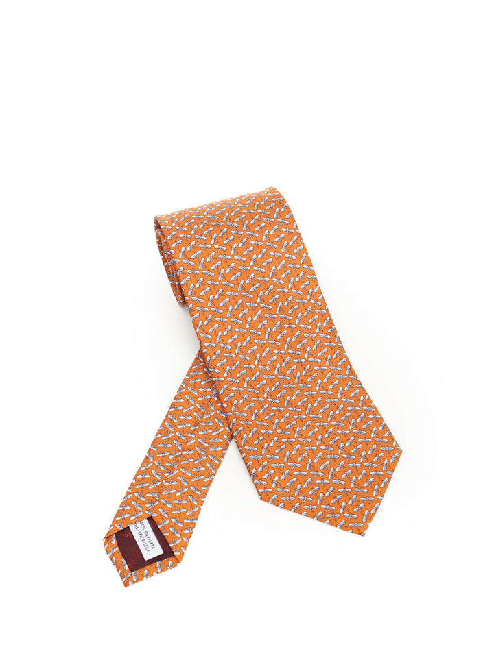 Ferragamo Silk Tie Ties And Bow Ties - Arancione | fbd65c3ca38a1c851792999987e87748cd7e5913