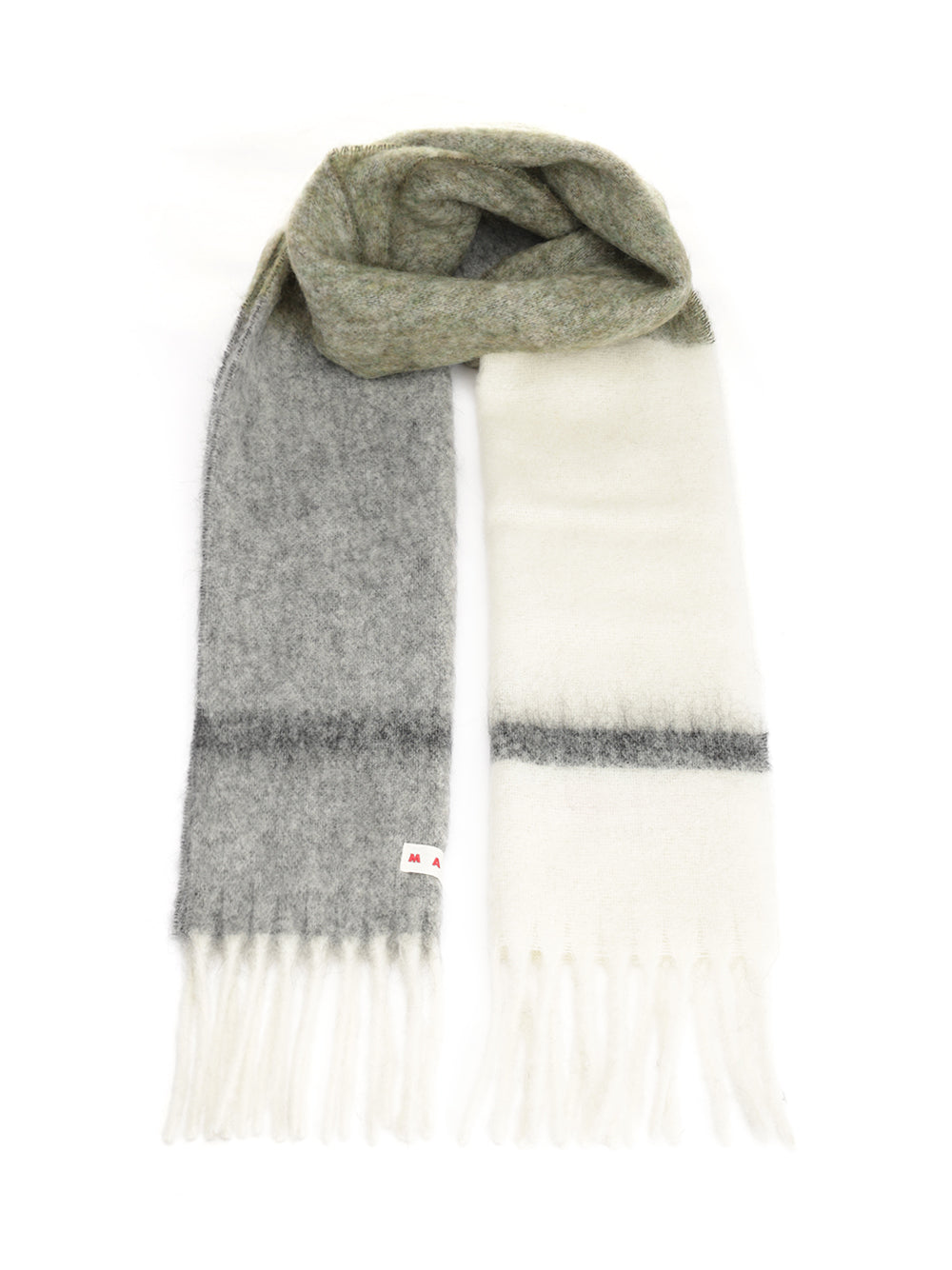 Marni Striped Alpaca Scarf Scarves And Foulards - Grey | 7b2afd97ef7ead4b4841833e0045bc7ecb5419aa