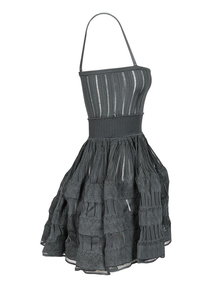 AlaÏA Crinoline Knitted Dress Abiti - Blu | 861a84979f52f9cb31c748c399c49d3269ac985e