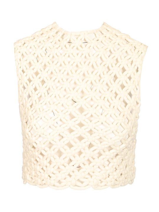 Knotted Top Top Bianco