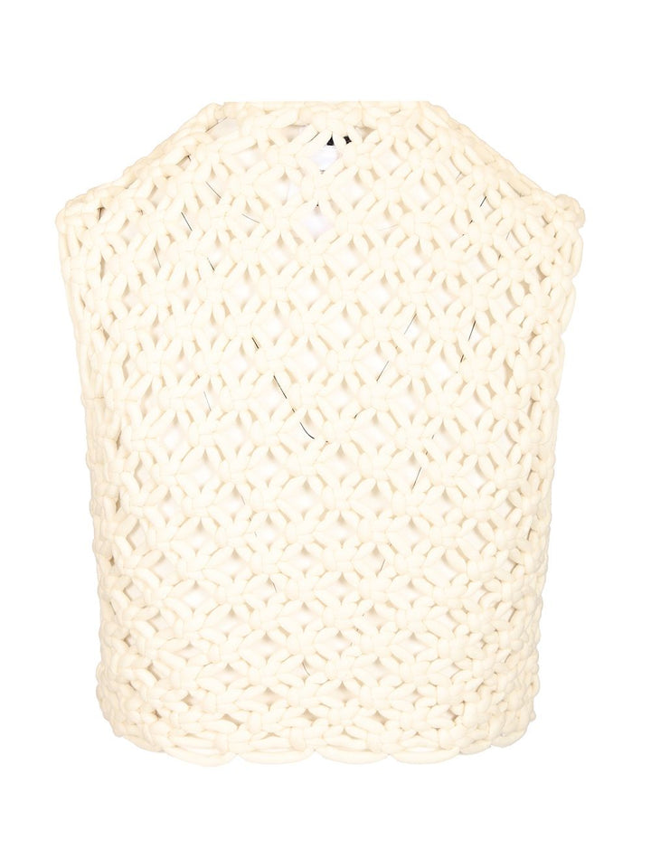 AlaÏA Knotted Top Top - Bianco | 36bd6dff791a61a0dfa9f4761b8f0fc837d549d4