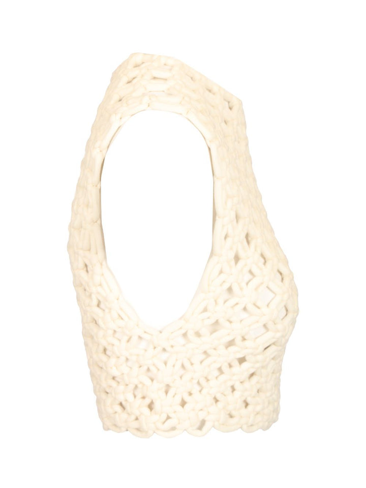 AlaÏA Knotted Top Top - Bianco | caa3044bf3e8bc8d97eaa8c56a5669cd8f021386