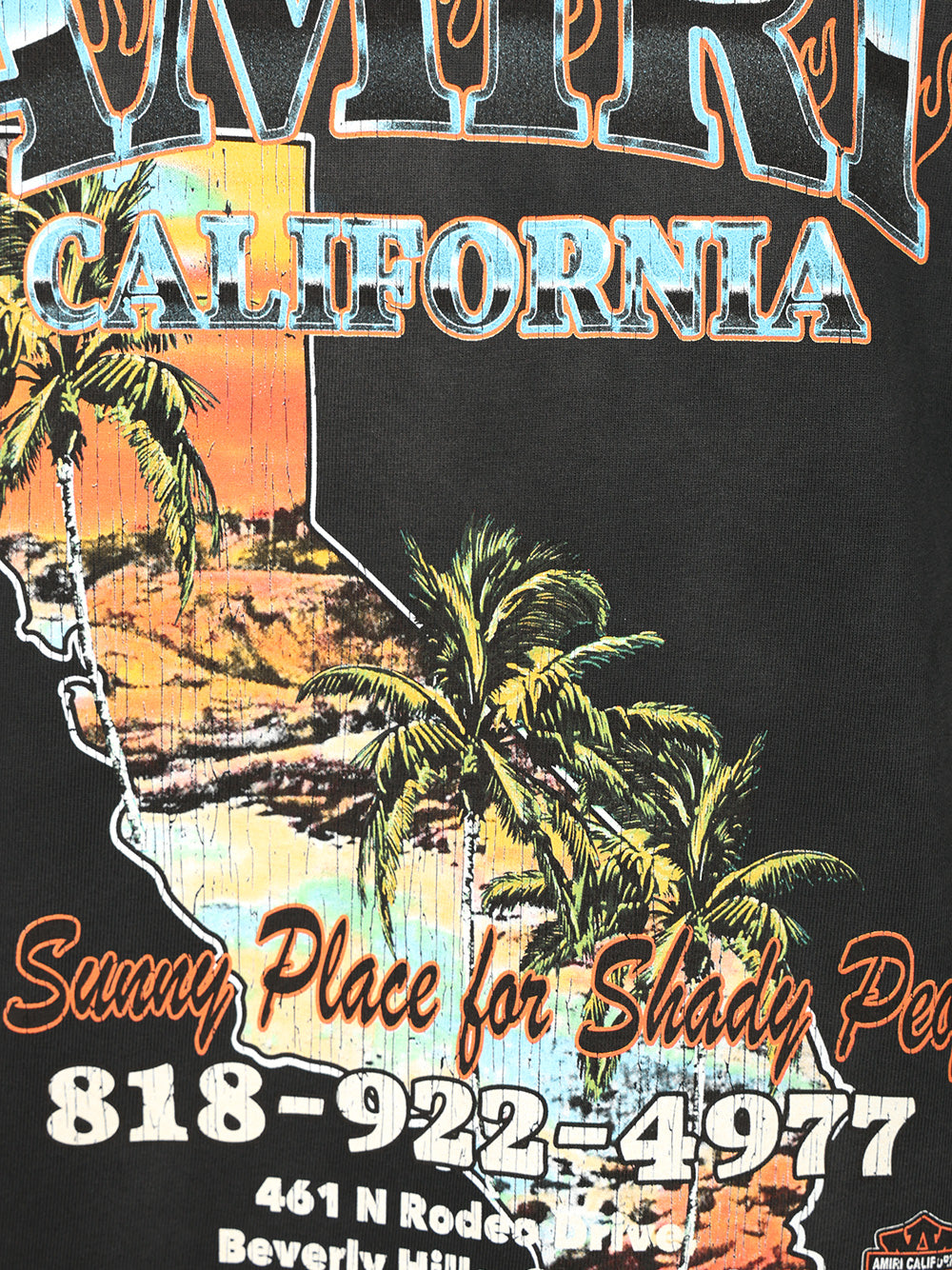 Amiri Amiri Sunny Place Oversized T-Shirt - Nero | 67fd78abac56bde73441ecbf6597d6161082a95e