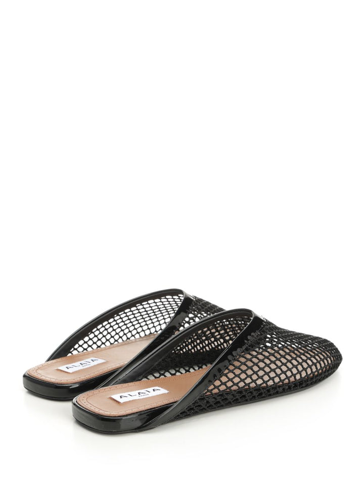 AlaÏA Mesh Flat Mule Scarpe basse - Nero | 8c66cac1df7819a25a220c4aef345ab133a87b0c
