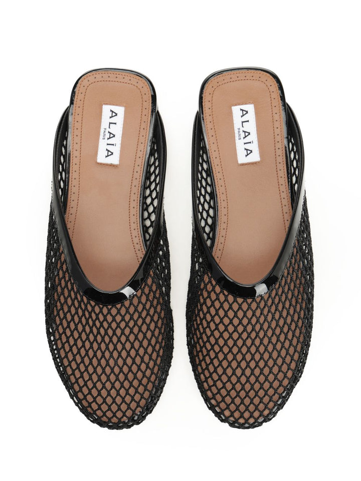 AlaÏA Mesh Flat Mule Scarpe basse - Nero | e0cfd6899df1045d922cd1041021447cdd8872ec