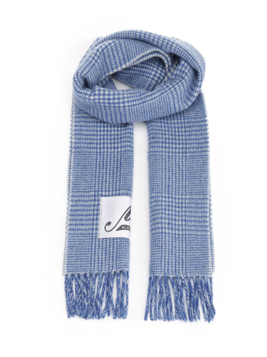 Double-Face Wool Scarf Scarves And Foulards Blu