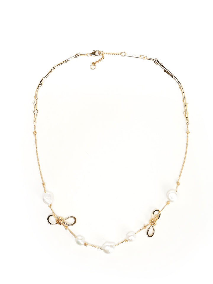 Marni Necklace With Knots And Pearls Gioielli - Oro | eae5dd541e432f1e10dc0a1efba0e2e84e808939