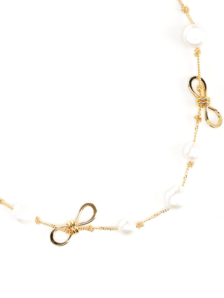 Marni Necklace With Knots And Pearls Gioielli - Oro | bf667ac9a3574170896359efd68e2bdcfefc5be9
