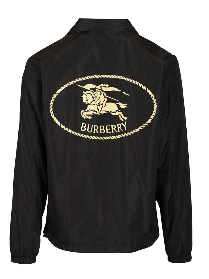 Burberry Burberry Knight Stamp Nylon Track Jacket Giacche - Nero | 84a2b7df5a59b14c050fd2061da6a628454dc2a1