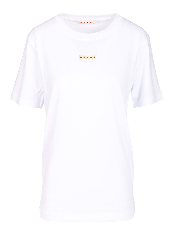 Marni Cotton T-Shirt - Bianco | 0305c0b964336e7667309f9294586ccbc09e4a56