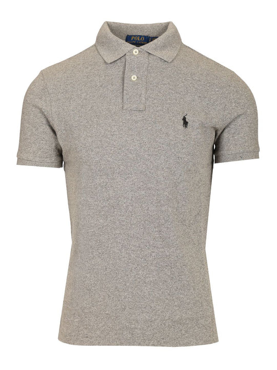 Cotton Jersey Polo Shirt Grey