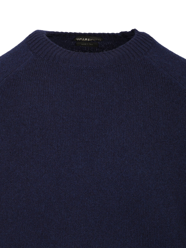 Tom Ford Crew Neck Sweater Knitwear - Blu | 6b35d117c3f54120c51c808e3170207facce63ed