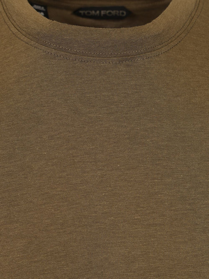 Tom Ford Crew Neck T-Shirt - Verde | bac718de7d89f970611c884cabf6aff8e45be7f5