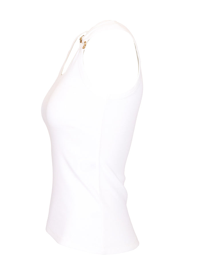 Versace Safety Pin Top - Bianco | 96d9f321dfc7f8b4d12e1edf982226bea1b92b10