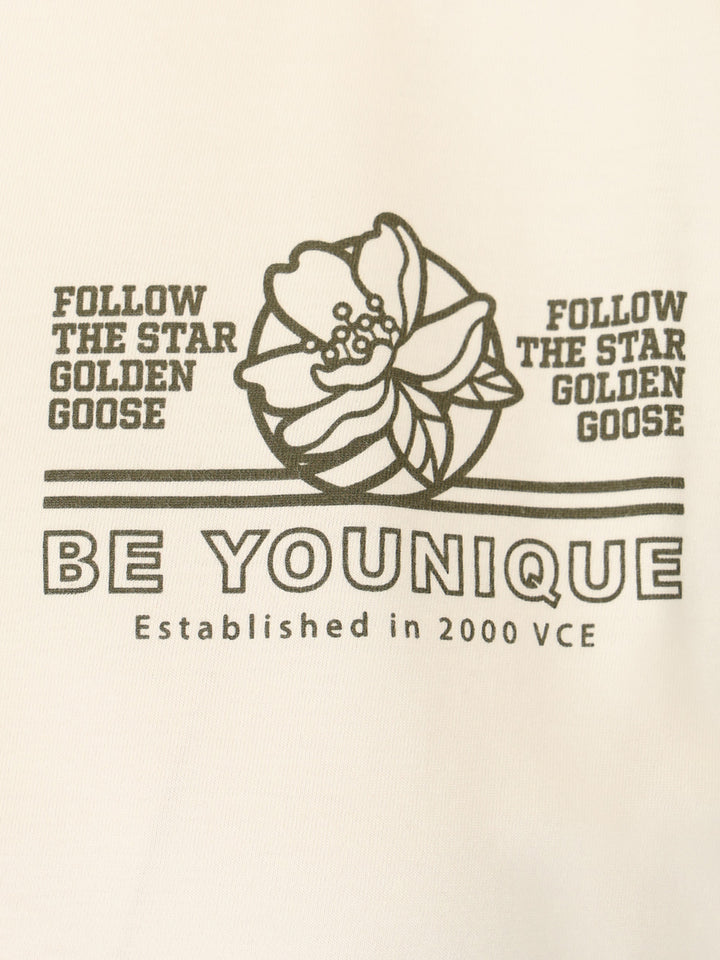 Golden Goose Deluxe Brand Cotton Jersey T-Shirt - Bianco | 68799ec540b90737080f889ac5effb42f1813701