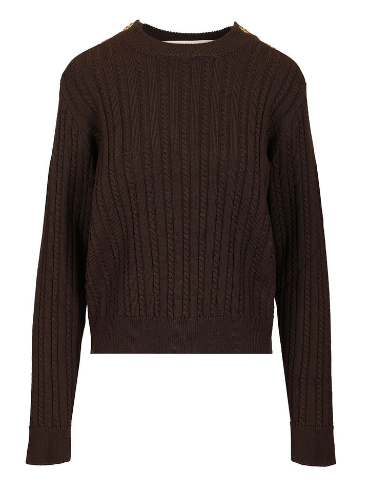 Golden Goose Deluxe Brand Cable-Knit Sweater Knitwear - Marrone | 73ad35afb464b5ead77ba3d47e50c084071cedc5