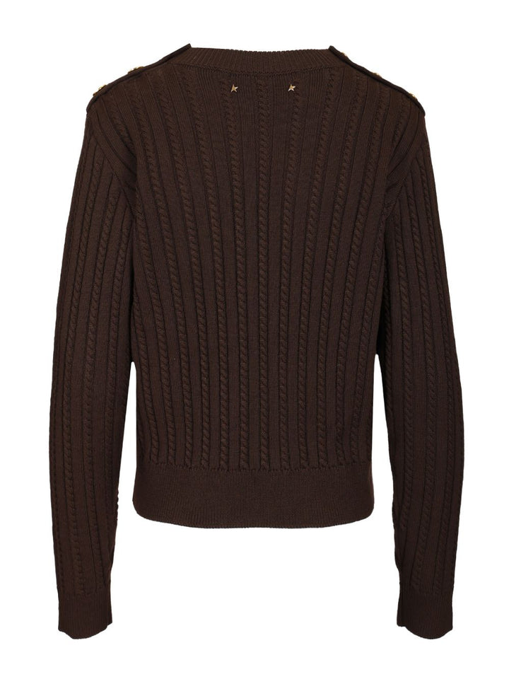 Golden Goose Deluxe Brand Cable-Knit Sweater Knitwear - Marrone | 9827b1f94c228797b6de8a591d1a5062df87eefc
