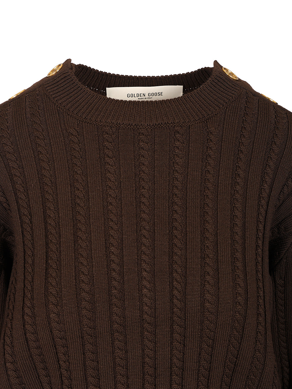 Golden Goose Deluxe Brand Cable-Knit Sweater Knitwear - Marrone | 3ac91a3d311b1323fe7ab36c44781ceaaa6ad565