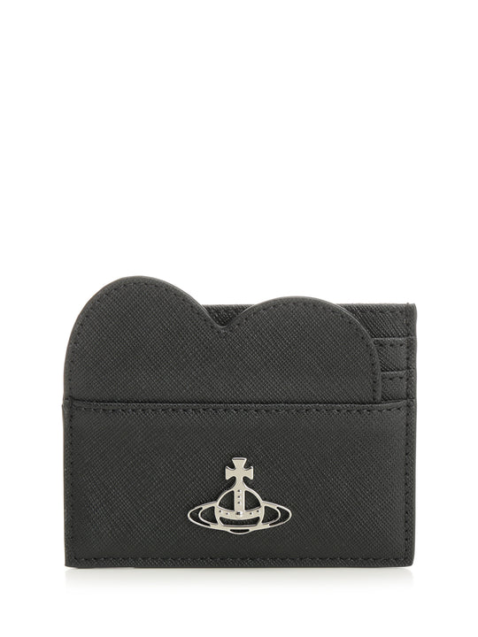 Heart Small Leather Goods Nero