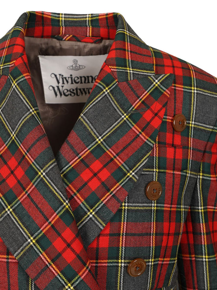 Vivienne Westwood Tartan Cropped Blazer Giacche - Multicolor | 5783f6ed84334c23d10631d62a4fce4f84458d48