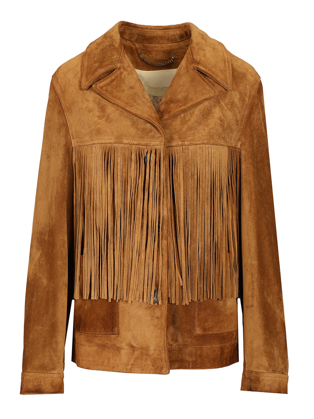 Golden Goose Deluxe Brand Suede Jacket With Fringes Giacche - Marrone | 326f318f0280e4c97bc90f791ba12152e8dff214