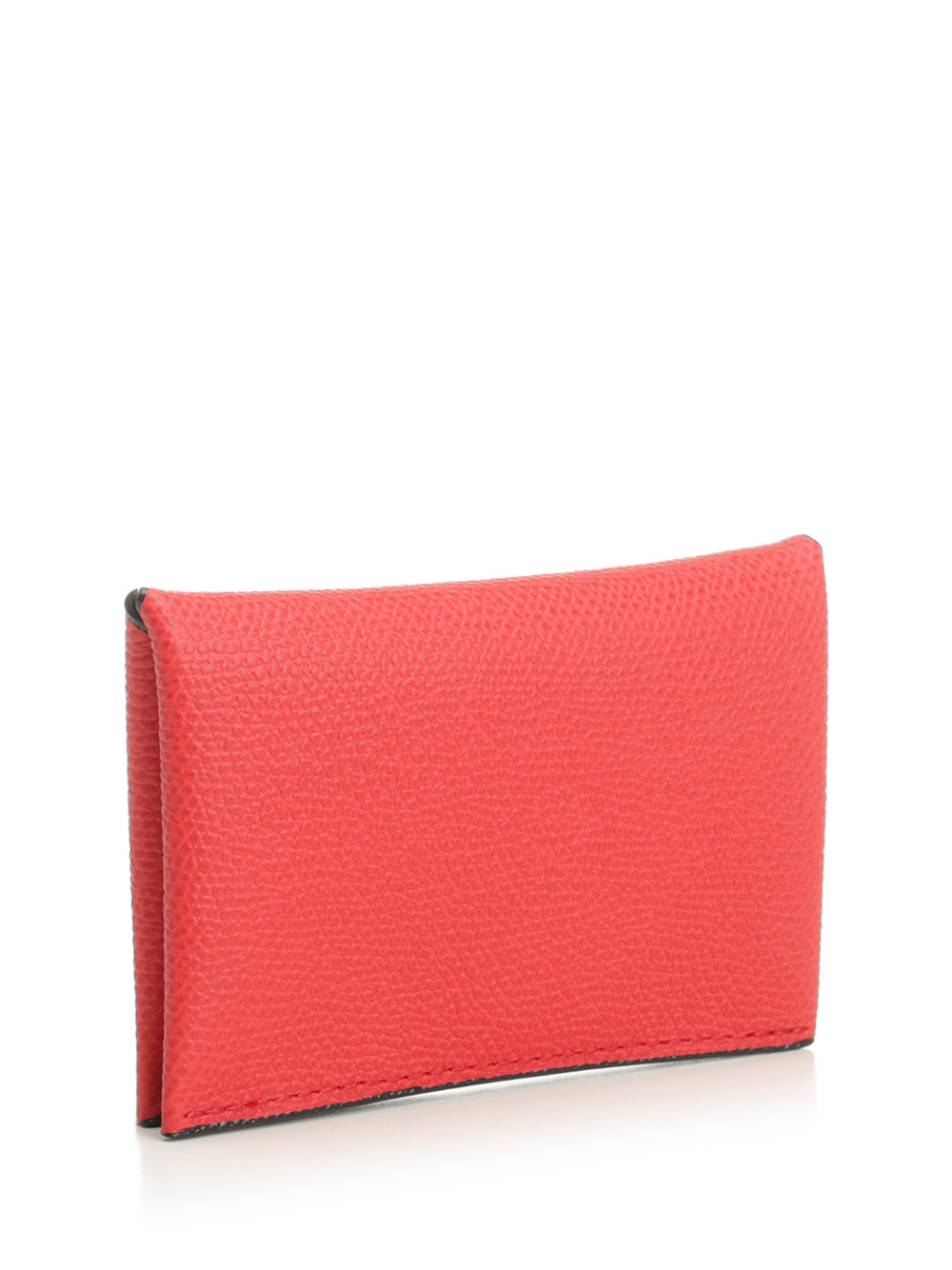 Valextra Button Card Holder Wallets - Rosso | 90a721798c5e9e56b8937bd562d698df01ad2260