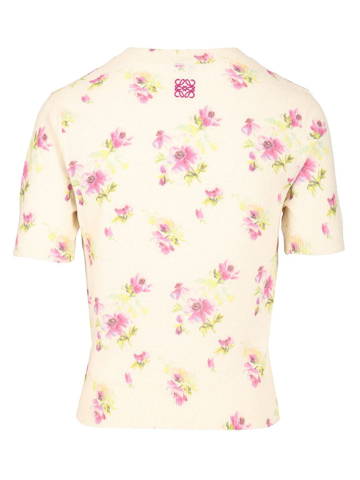 Loewe Short-Sleeved Sweater Knitwear - Beige | c13cba22bc60c3cd1fe8d838fc3568a718dc2ad1