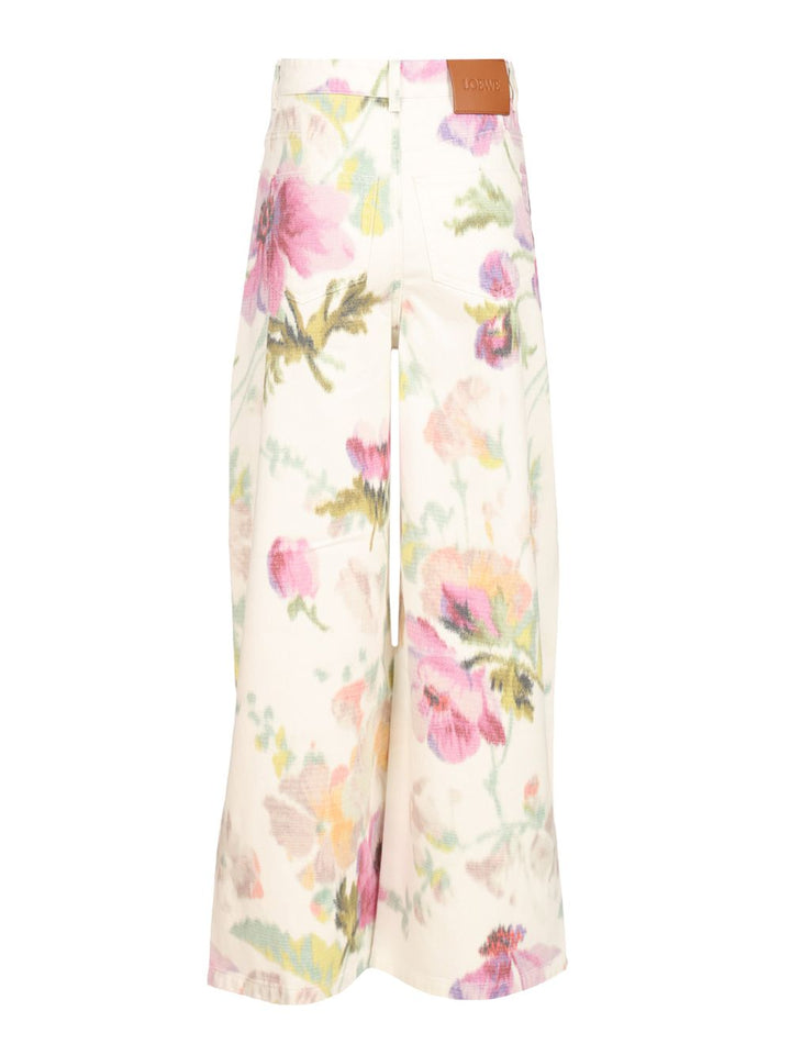 Loewe Digital Floral Print Jeans - Rose | b78edaf48af36884bd5fef03258870db2c51551b