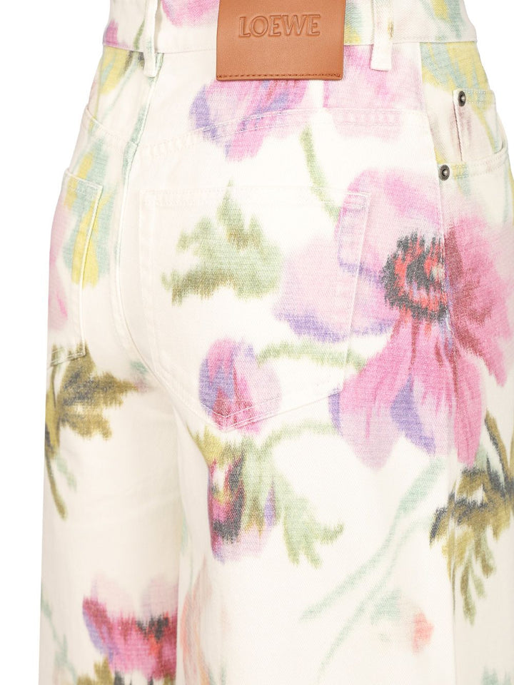 Loewe Digital Floral Print Jeans - Rose | 8d13b685bbb87f307ab6a8f7606f5990f042f536