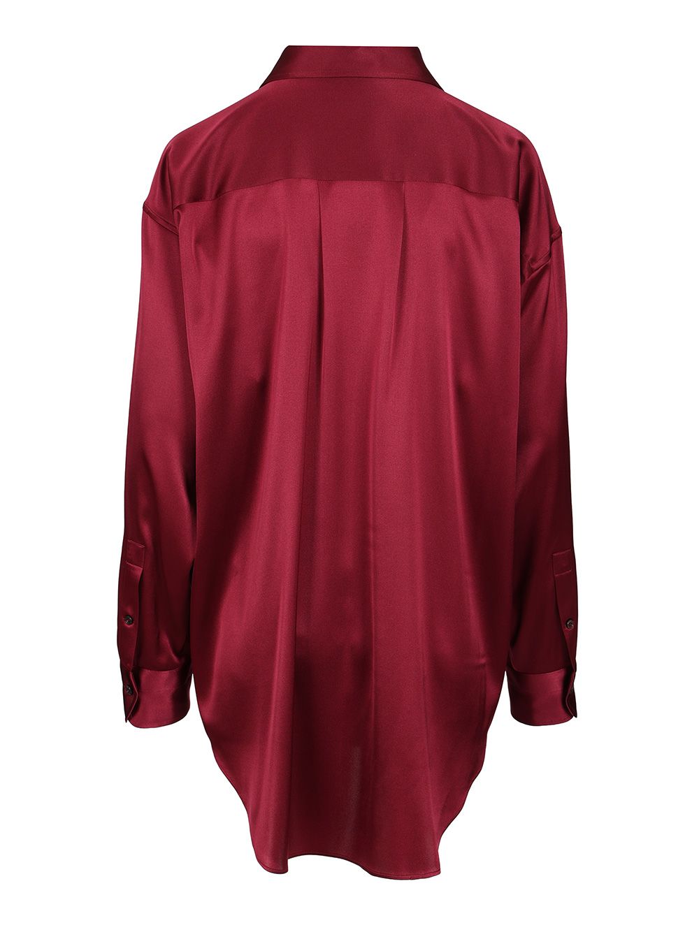 Tom Ford Stretch Silk Satin Shirt Shirts - Rosso | c9d90293c68307acd56d476bd3ac237a68a8bb35