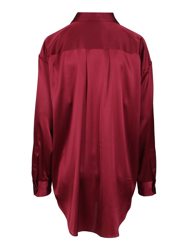 Tom Ford Stretch Silk Satin Shirt Shirts - Rosso | c9d90293c68307acd56d476bd3ac237a68a8bb35