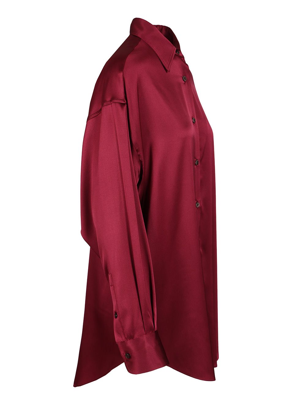 Tom Ford Stretch Silk Satin Shirt Shirts - Rosso | e975db0974790c7c9e599445391f739fa4d78338