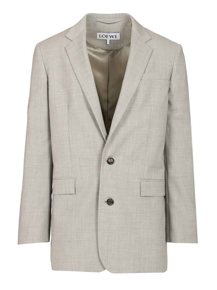 Loewe Single-Breasted Tailored Jacket Giacche - Grey | 1d829409d07a2af2d7d9524153850735e6a07f7d