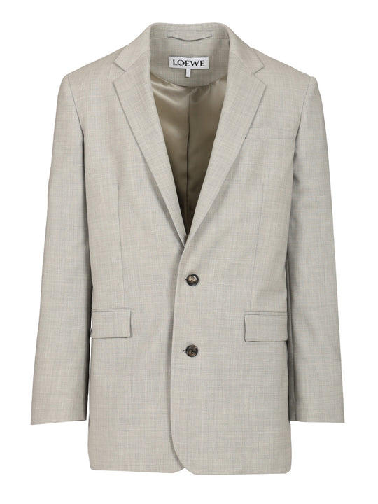 Single-Breasted Tailored Jacket Giacche Grey