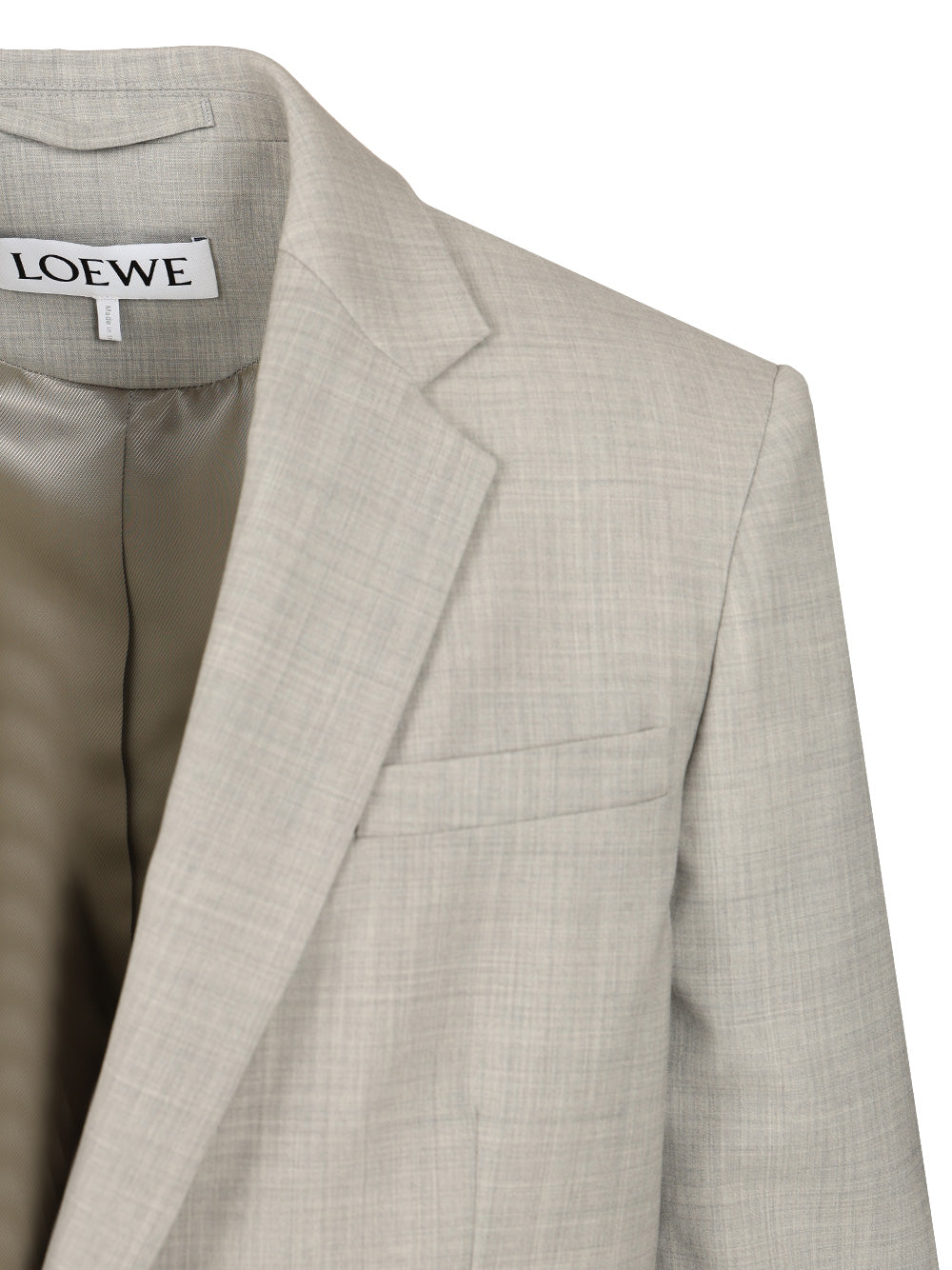 Loewe Single-Breasted Tailored Jacket Giacche - Grey | 134cbf4e0fe98ae0e4a405ebb43d370ba919cc6d
