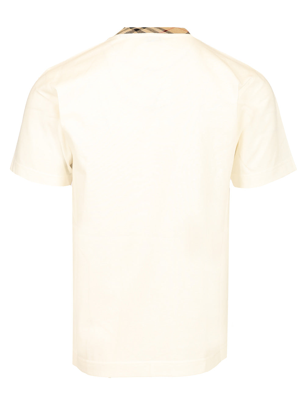 Burberry Check Trim Cotton T-Shirt - Bianco | 6ff3c543ce263eacee275fbb103d68e5ae219cc0