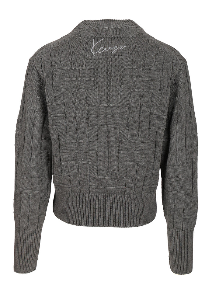 Kenzo Kenzo Weave Knitwear - Grey | 331ac504a6e775cb52b46b2726d9e7e6a1b45f33