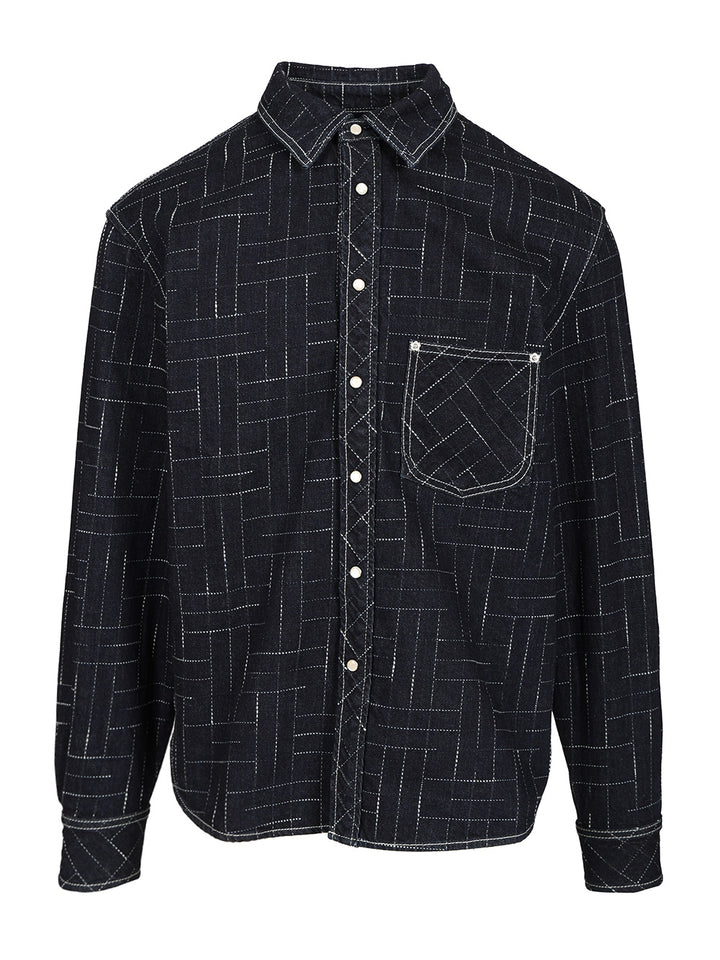 Kenzo Weave Shirts - Blu | 4b0659ce53764e779720ca82b737a1a8f3c7f4df