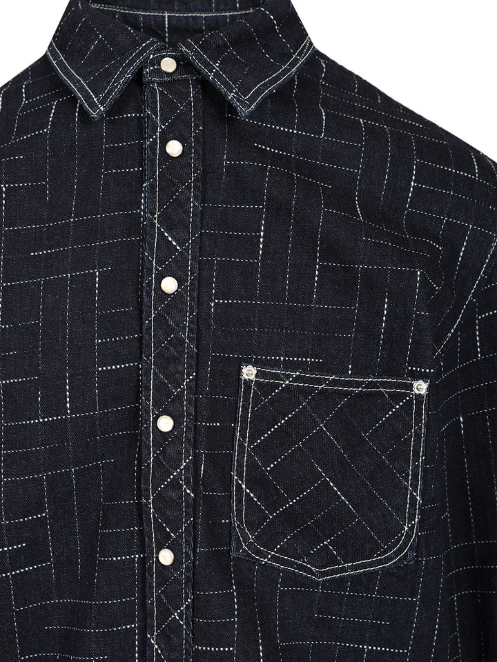 Kenzo Weave Shirts - Blu | 88df193675a957577d6c25afc4db2fec909c3836
