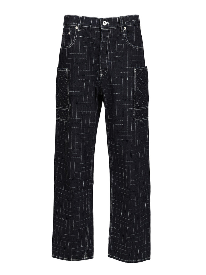 Kenzo Weave Jeans - Blu | 8afaa538167ce39e9e6ce3add18252091709cd56