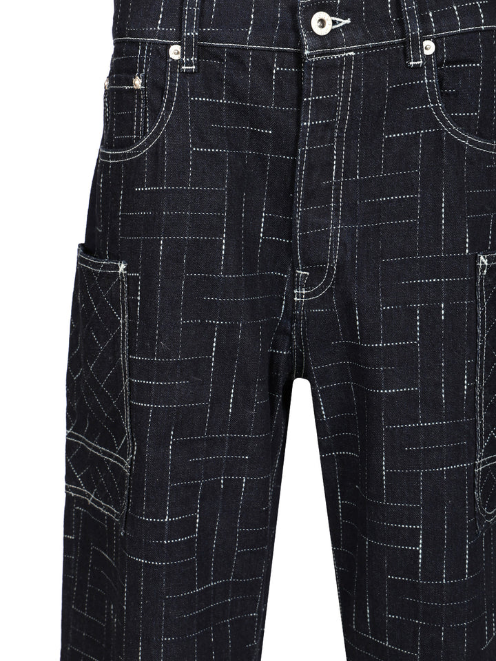 Kenzo Weave Jeans - Blu | bb703571047eb500e820e2625f8727deb75686b3