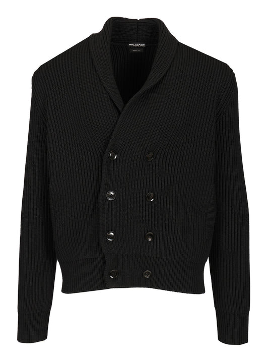 Double-Breasted Cardigan Knitwear Nero